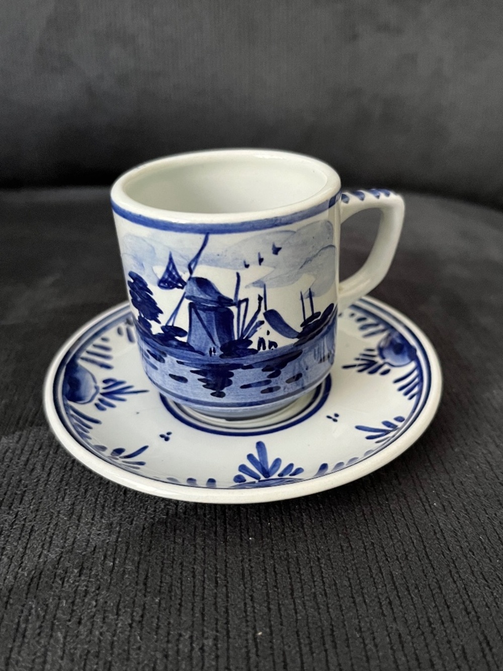 Vintage Holland Delfts demitasse cup and saucer set